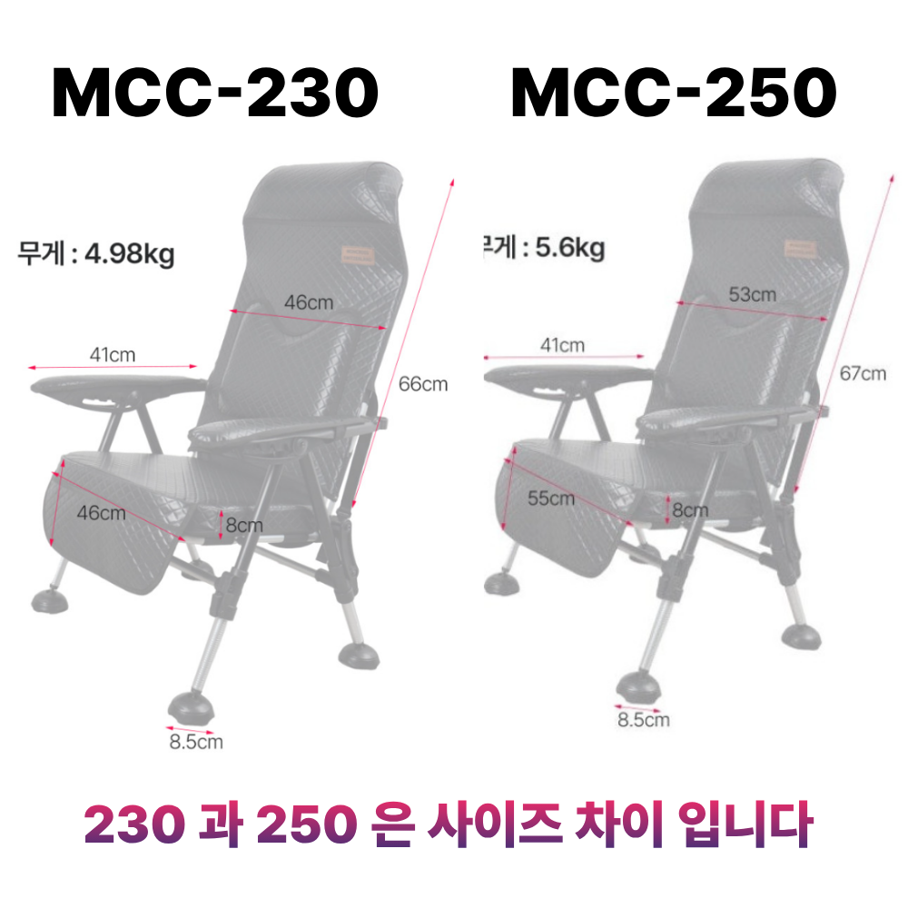 몽크로스 신형 민물 바다 낚시 엠보싱 등받이 휴대용 낚시의자 MCC-S 230G - 상세 이미지 5