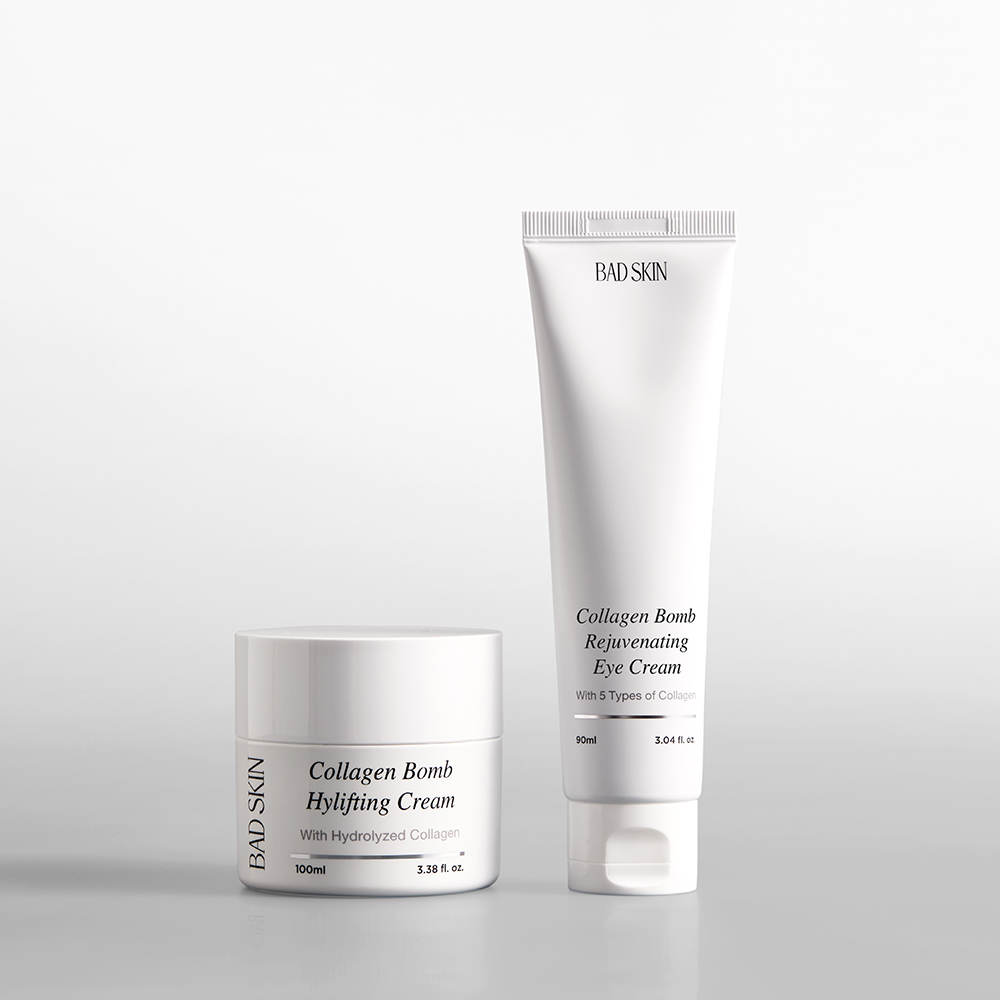 [콜라겐 탄력케어 SET] 배드스킨 콜라겐 폭탄 크림 100ml + 아이크림 90ml - 상품 이미지