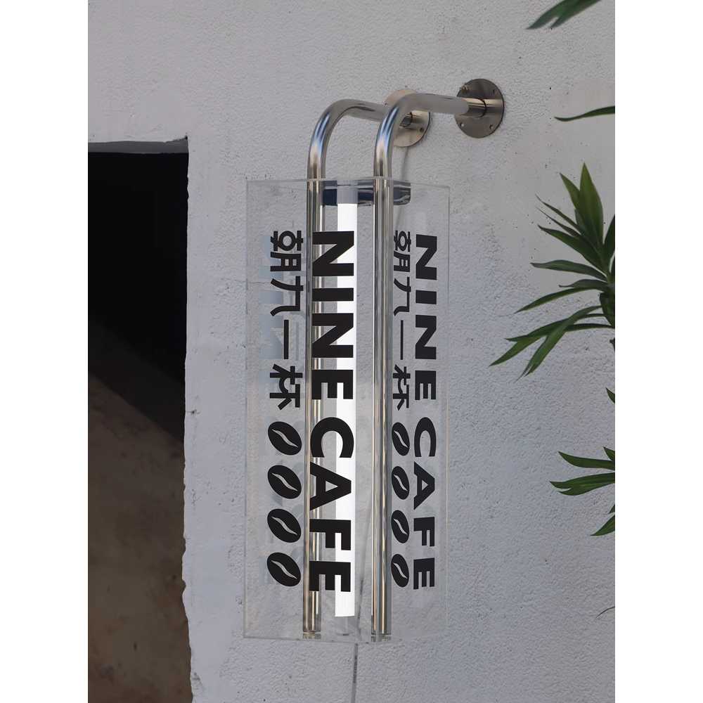 LED돌출간판 쇼윈도인포 아크릴 조명 세트 주문제작 60x20x20cm 따뜻한 빛 - 상세 이미지 3