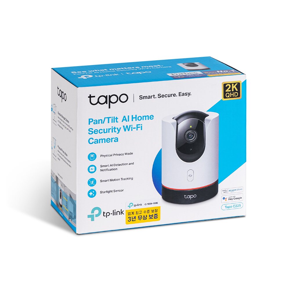 티피링크 Tapo C225 400만화소 원격회전 가정용 카메라 홈캠 펫캠 실시간 카메라 CCTV 이미지 8