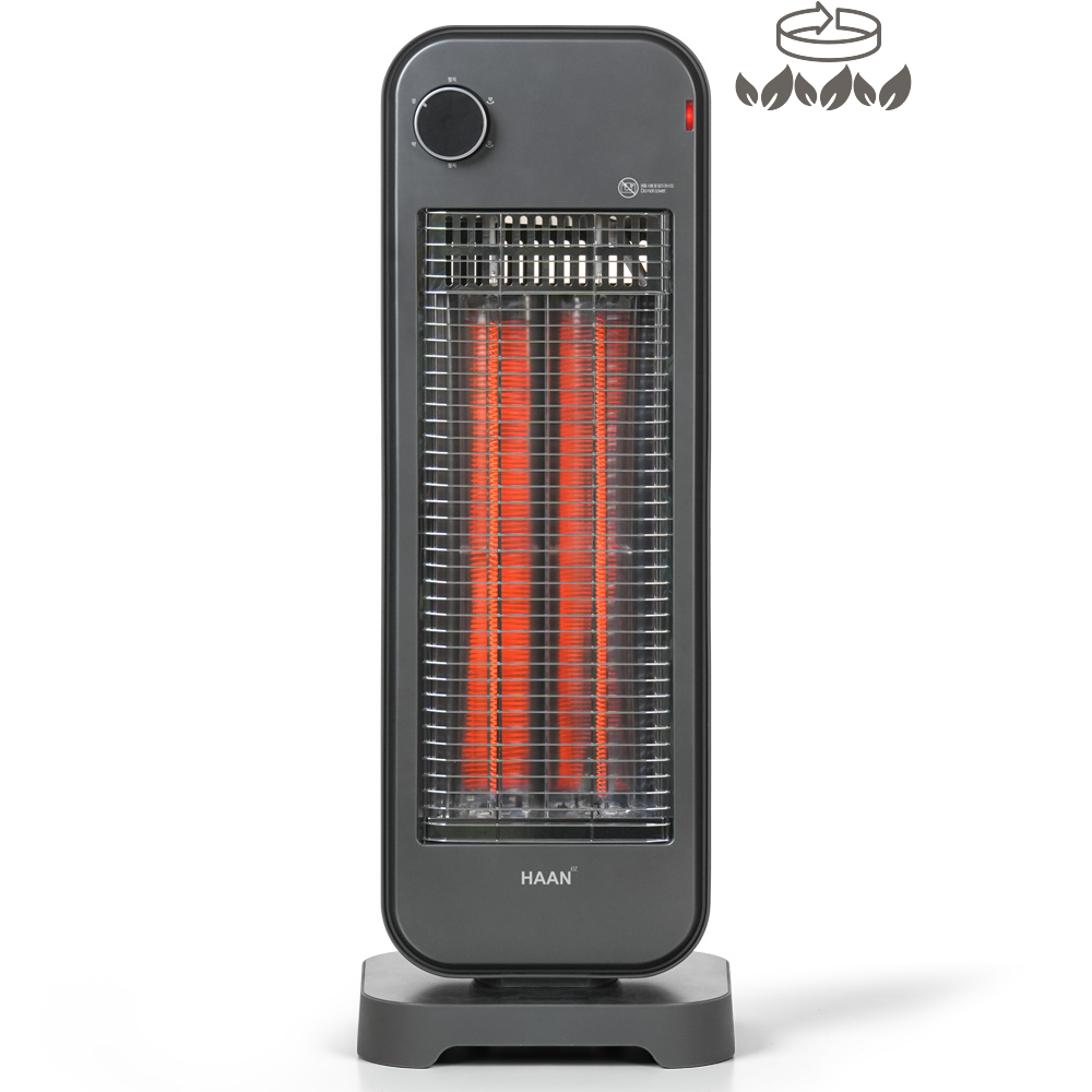 한경희 나노카본 전기히터 스탠드형 소형 거실용 원룸 난방기 수동조작 그레이