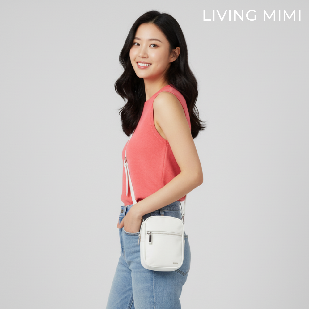 리빙미미 여행용 크로스백 유럽여행가방 슬링백 가벼운 여성 미니백 해외 핸드폰 안티스키밍