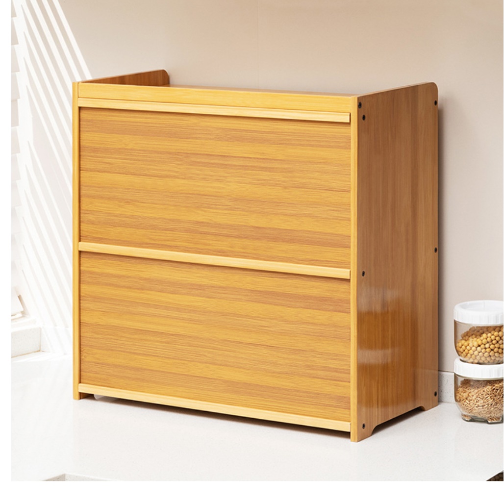 투명 주방 양념 수납장 원목 소형 싱크대 위 수납장 1단