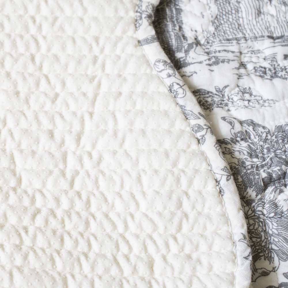 프렌치 뜨왈 순면 누빔 침대패드 사계절 매트리스 이불 패드