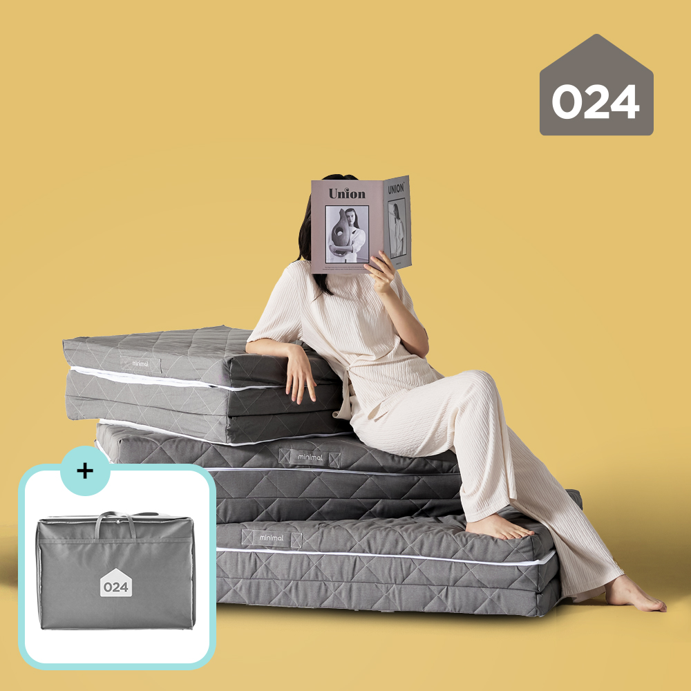 024홈 미니멀 단단한 손잡이 3단 접이식 토퍼 매트리스 8cm 멀티싱글