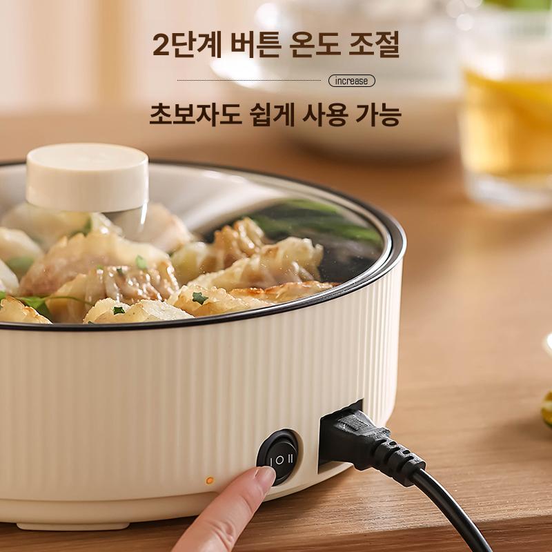 미니전기후라이팬 멀티 소형 삼겹살 찜기 무변전 불판 블랙 뚜껑없음 - 상세 이미지 5