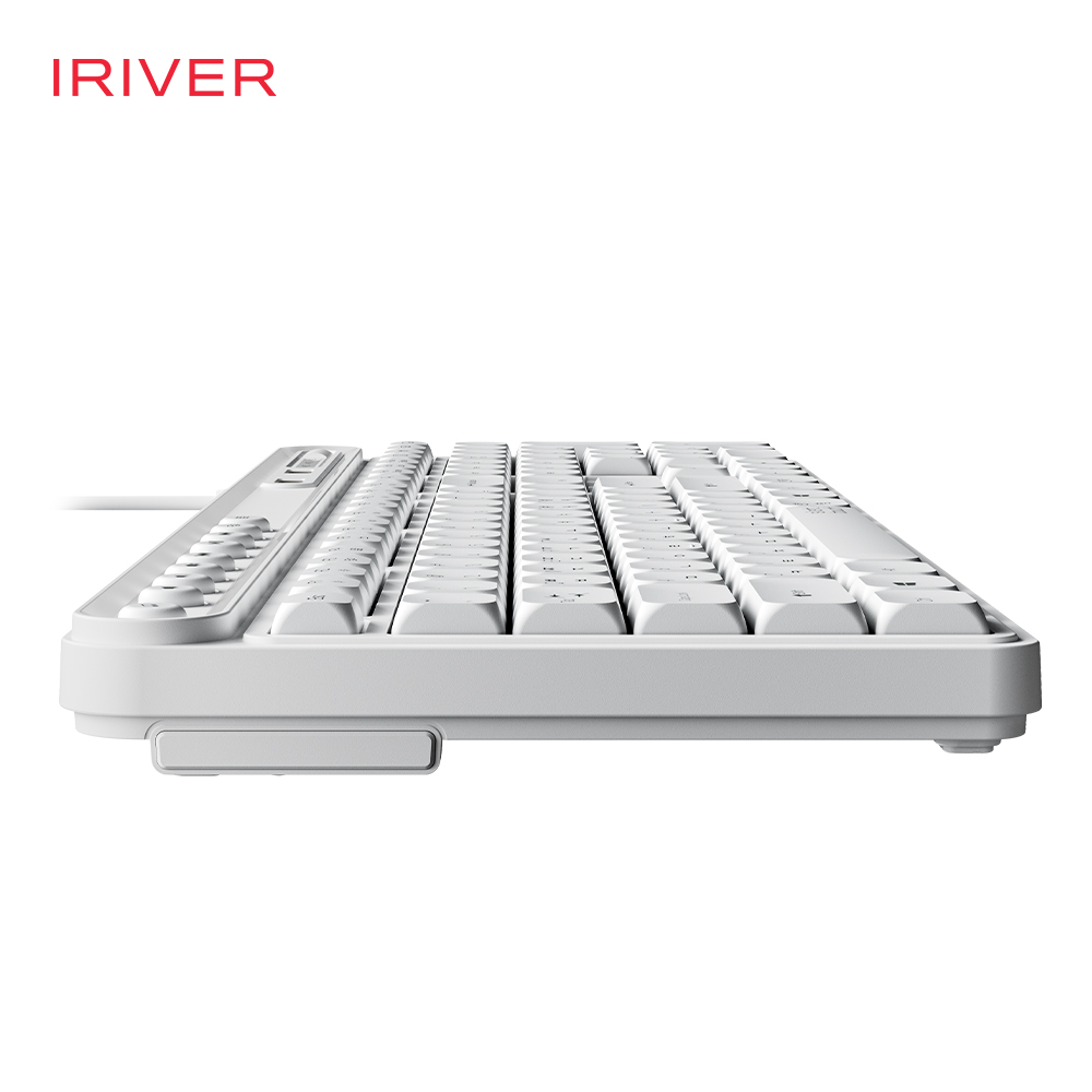 아이리버 항균 2PORT HUB 무소음 유선 키보드 K601U 화이트 이미지 6