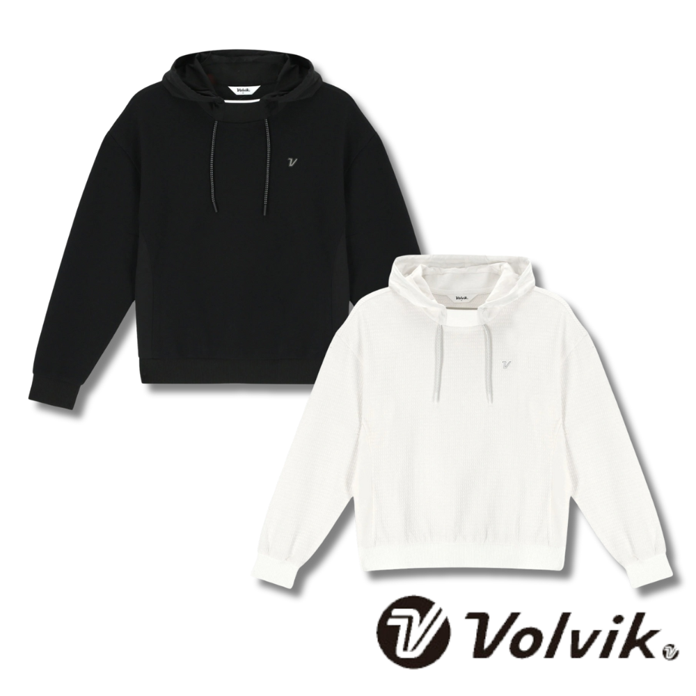 볼빅 골프웨어 여성골프웨어 여성 골프 티셔츠 긴팔 반집업 후드 상의 VLTSP903 - 상품 이미지