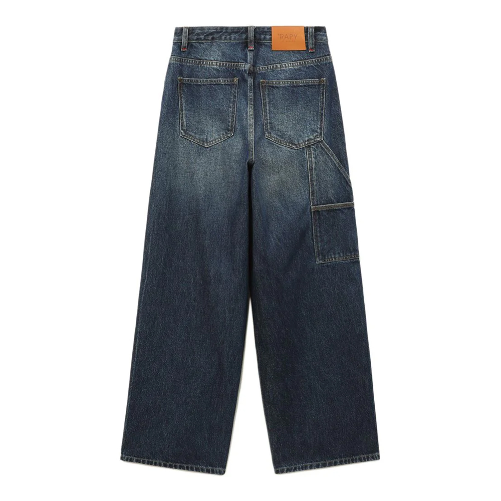 베이프 우먼즈 바지 BAPY SHADOW PATCH JEANS YL70-250-301 - 상세 이미지 2
