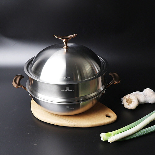 베세머 오리진 통5중 316스텐 냄비 인덕션 밀폐유 전골 찌개 / 28cm, 양수웍냄비+스티머 - 메인 이미지