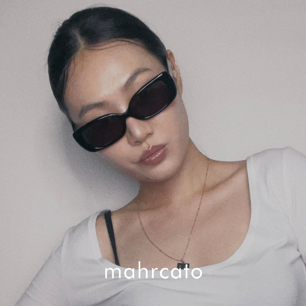 마르카토 홀리 holly c001 블랙 사각 모던 긱시크 선글라스 - 상품 이미지