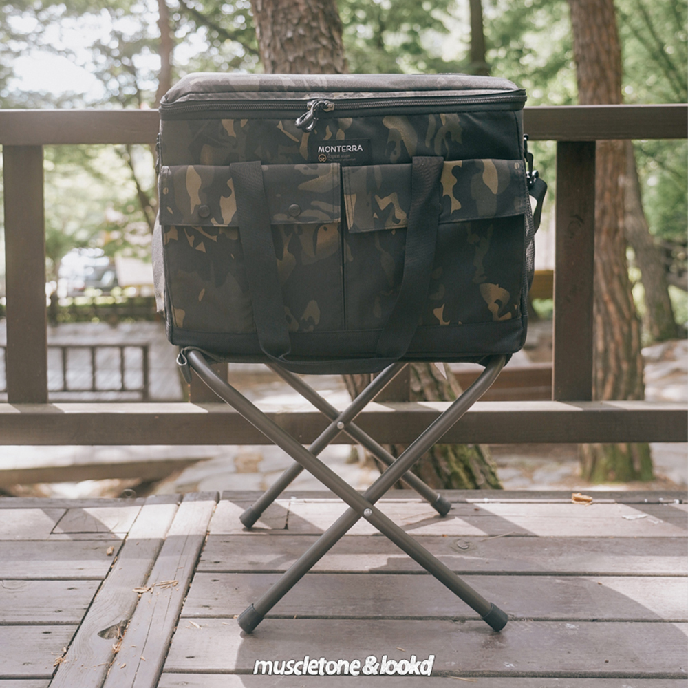 지오프리 BBQ 체어 캠핑 의자 1+1 접이식 휴대용 경량 와이드, 베이지, 1개 - 상세 이미지 3