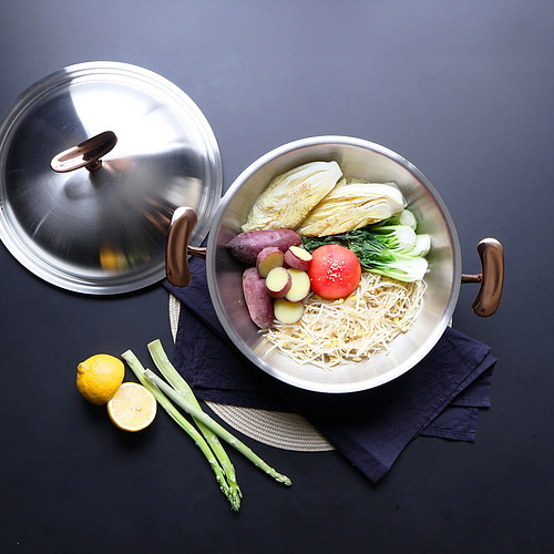 베세머 오리진 통5중 316스텐 냄비 인덕션 밀폐유 전골 찌개 / 28cm, 양수웍냄비 - 상세 이미지 3