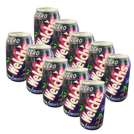 웰치스 웰치스제로포도맛 10캔 웰치제로그레이프맛(355ml)