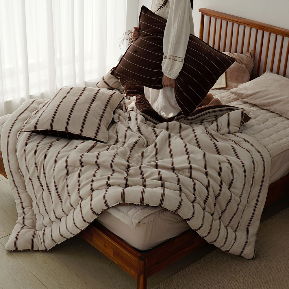 세상따뜻 발열 그래핀 밍크 극세사 이불 세트 겨울 이불 세트