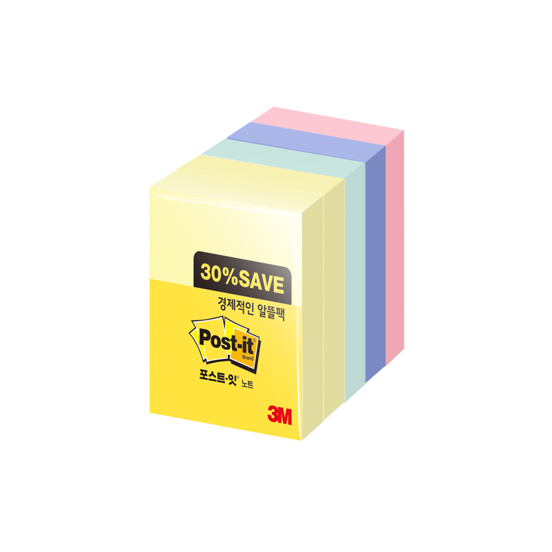 3M 포스트잇 세이빙팩 656-5A  500매 - 상품 이미지