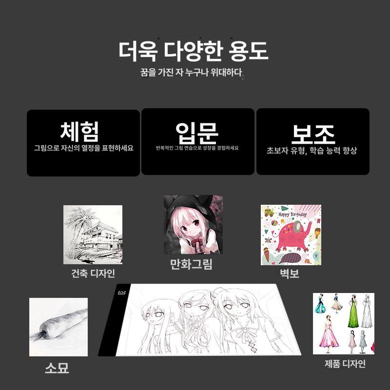 복사대 보드 A3 A4 문서 민감한 터치 도면집게판 세로 멀티클립 사무실 메뉴판 바인더 A3+알루미늄 케이블 추천 디자인용 - 상세 이미지 4