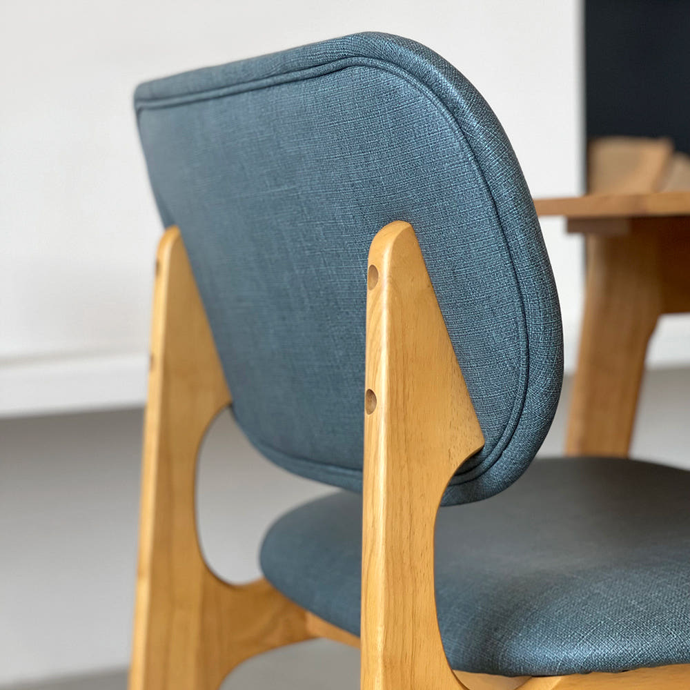 로포텐 올라 원목 2인용 식탁세트 낮은 식탁+의자2, 850mm, 베이지그레이