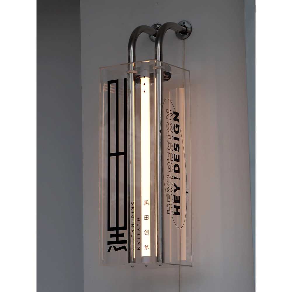 LED돌출간판 쇼윈도인포 아크릴 조명 세트 주문제작 60x20x20cm 따뜻한 빛 이미지 7