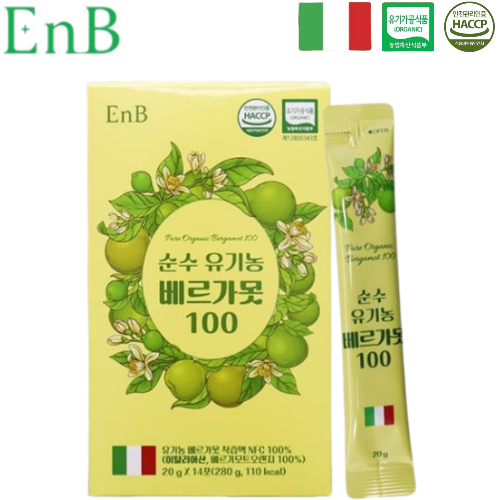 EnB 유기농 베르가못 100% 액상 스틱 20g 14포 1박스 이탈리아 NFC 착즙 액 - 상품 이미지