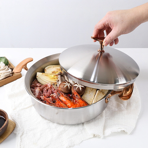 베세머 오리진 통5중 316스텐 냄비 인덕션 밀폐유 전골 찌개 / 24cm, 전골냄비 - 메인 이미지