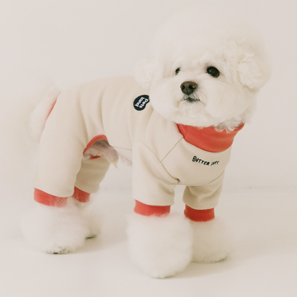 강아지 올인원 내복 실내복 겨울옷 버터소프트