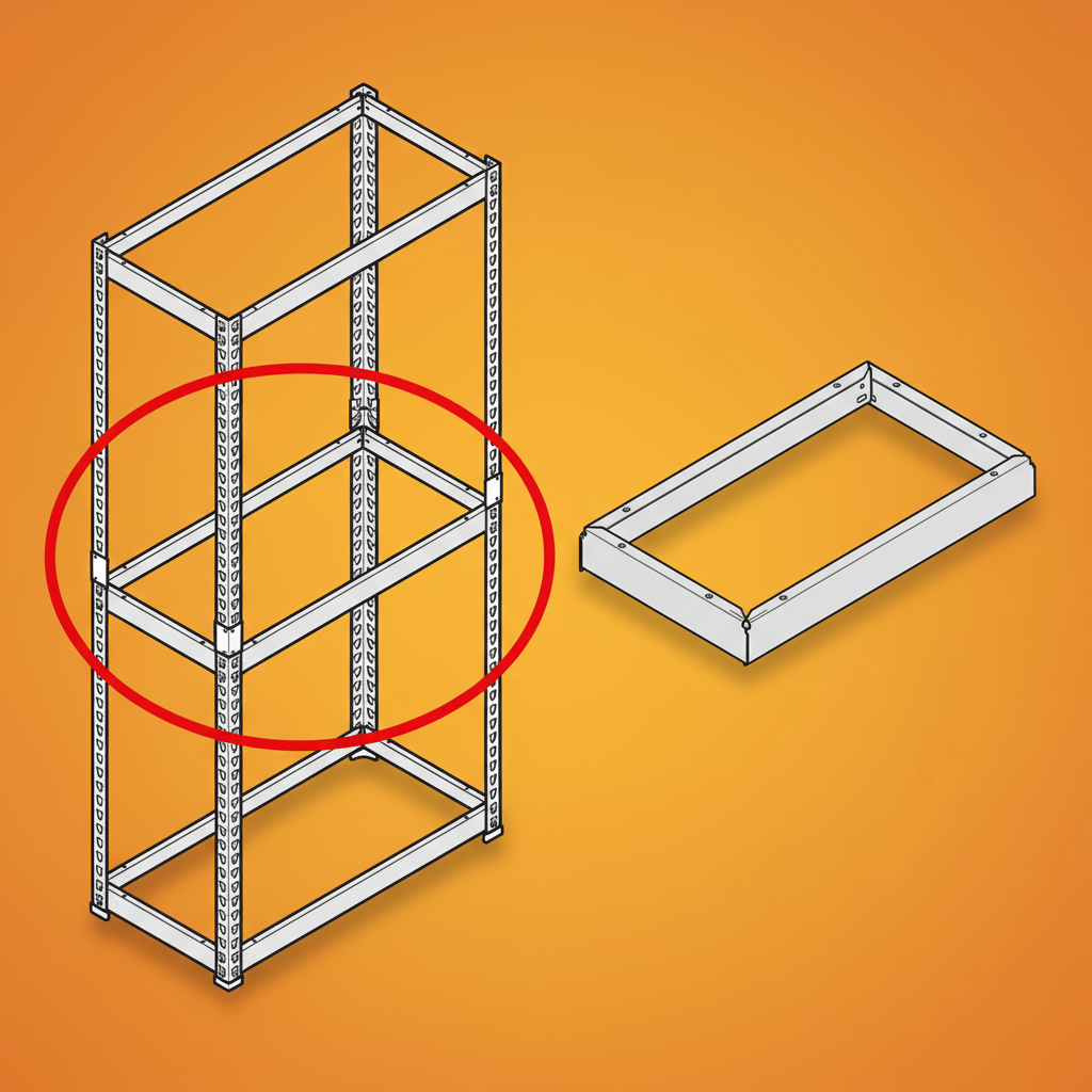 스피드랙 부품 1단추가 프레임 300x300