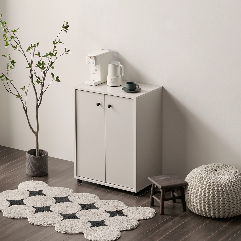 세렌 베란다 침대옆수납장 폭좁은 틈새 얇은 높은 다용도실 수납장 600x400x800, 2단, 연그레이 - 상세 이미지 2