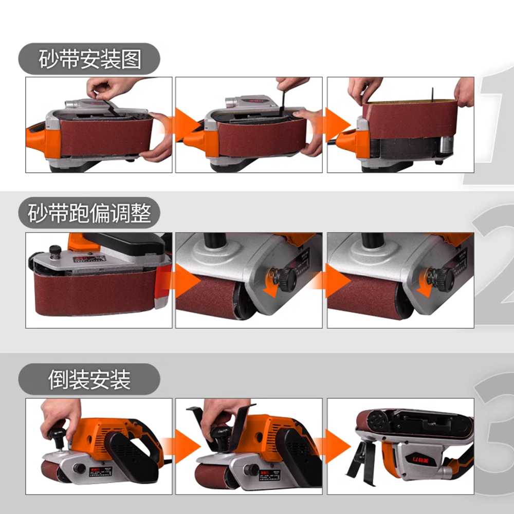 벨트샌딩기 목공 그라인더 샌더기 페파 사포벨트 밸트 2200w 4인치 - 상세 이미지 4