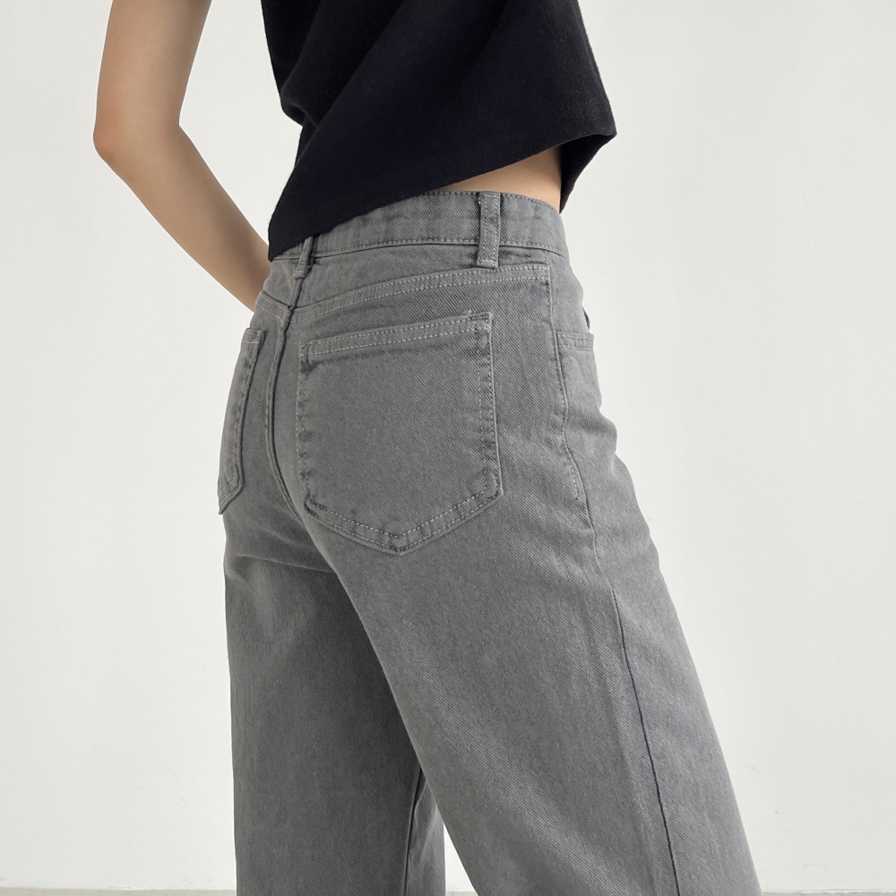 여성면바지 히든밴딩 스판 부츠컷 봄 가을 크림색 그레이 브라운 라드피그먼팬츠 - 상세 이미지 5