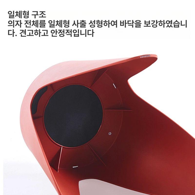북유럽 라운드 플라스틱 스툴 다용도 인테리어 간이의자 스페이스그레이 - 상세 이미지 3