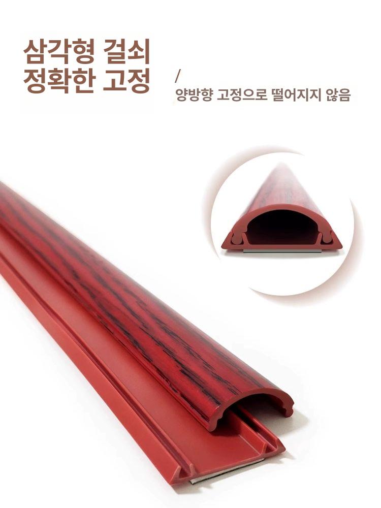 케이블 정리 창문형 틈새 에어컨 창틀 문풍지 창틀물고임 현관출입문고무패킹 고무패킹 문틈 화이트 5개+8개 액세서리 2호 1개 5단 메시 케이블용 2m 1개 - 상세 이미지 3