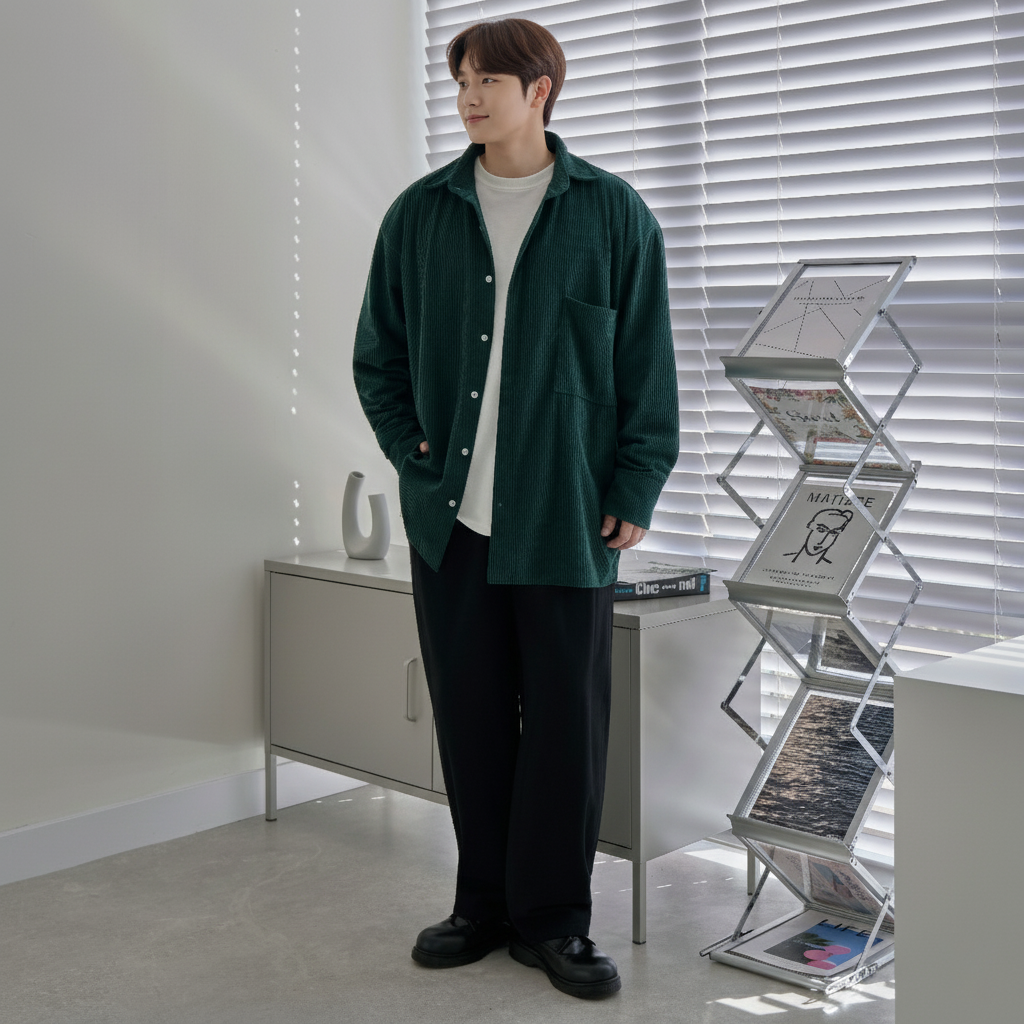 셔켓 코듀로이셔츠 골덴셔츠 겨울남방 - 상세 이미지 5
