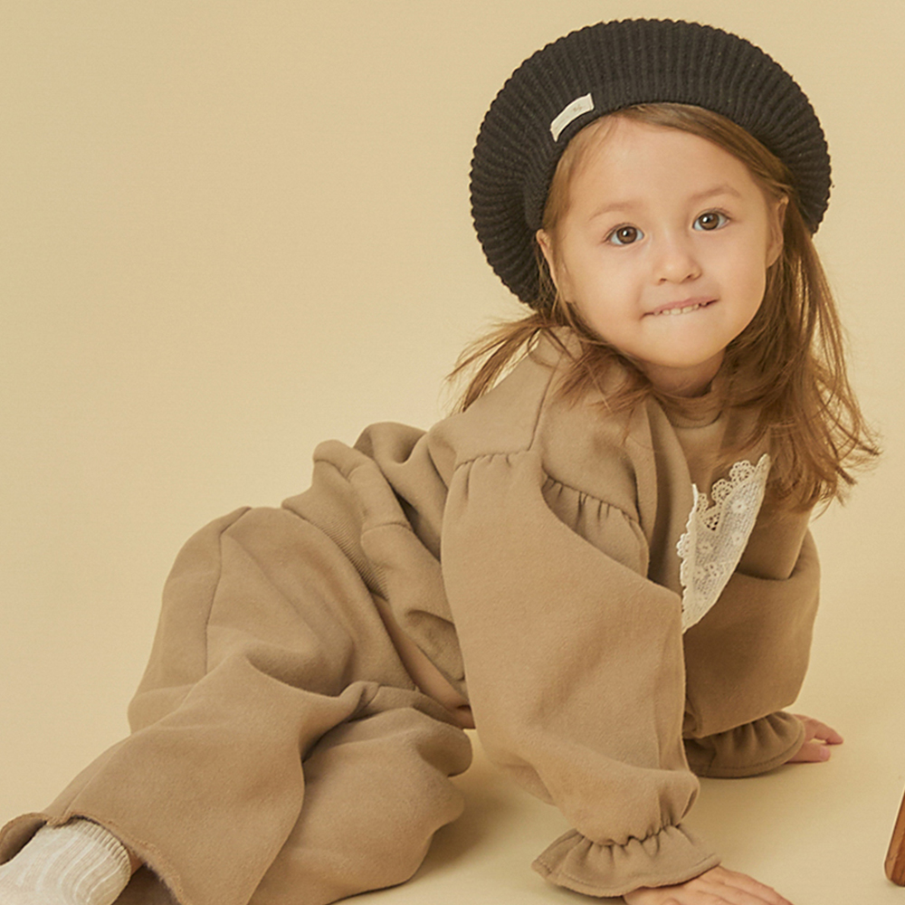 빌리 슈아 기모 부츠컷 팬츠-브라운 (1-4Y) - 메인 이미지
