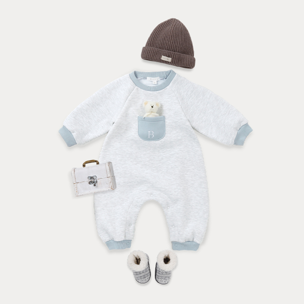 빌리 마를린 기모 점프수트-베이비블루 (6m~12m) 이미지 6