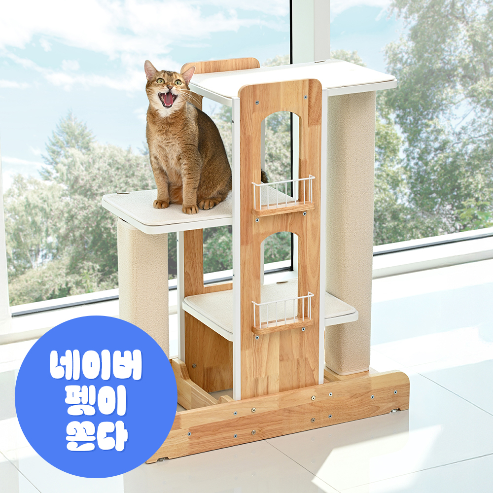펫코본 캣타워 고양이 원목 숨숨집 캣폴 캣워크 소형