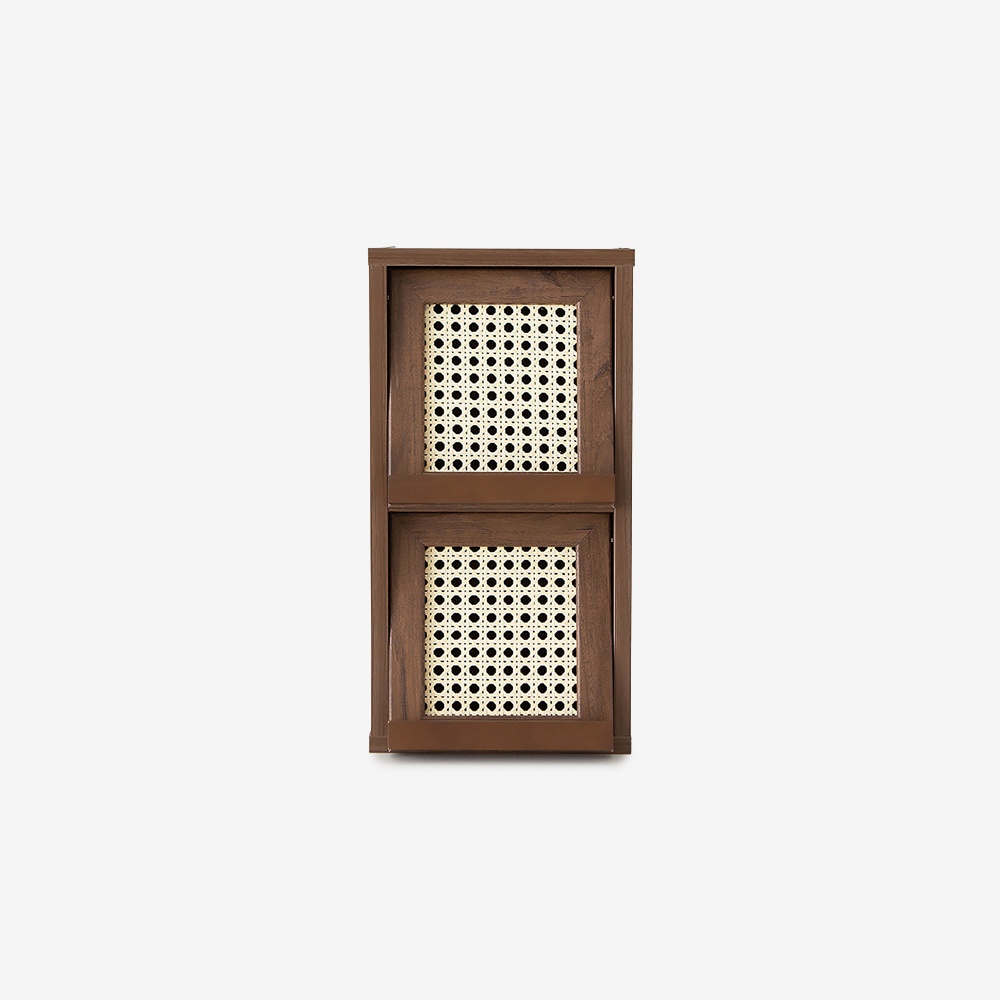 벤탄 미니수납장 2문 NFM4221RT 세로형 220x200x420mm, 2단, 미들브라운 7231.9099 - 메인 이미지
