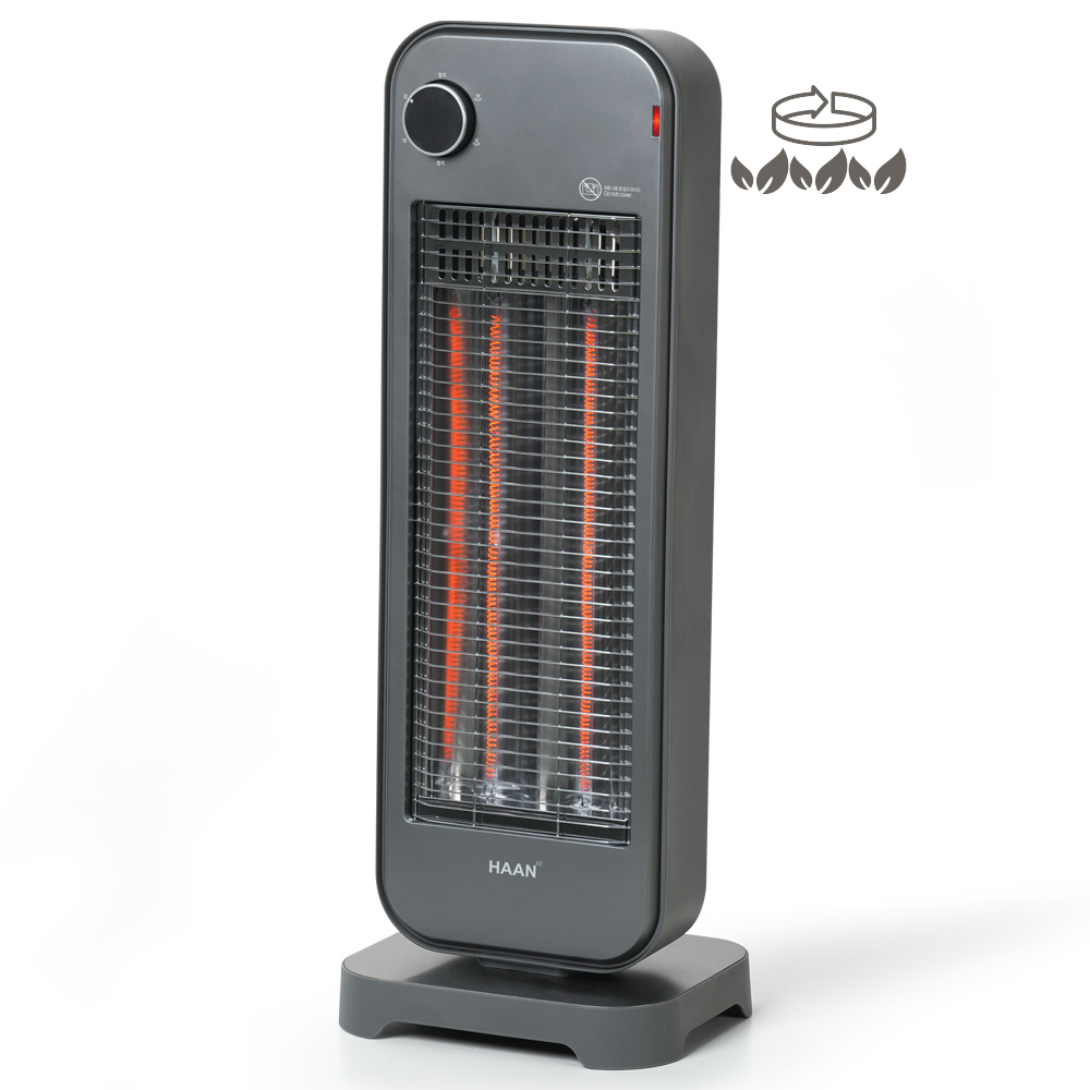 한경희 나노카본 전기히터 스탠드형 소형 거실용 원룸 난방기 수동조작 그레이