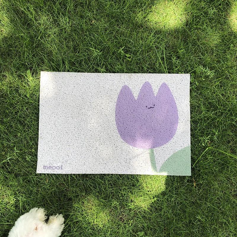 거실 카페트 대형 방바닥매트단모 방수러그 방수 사계절 고양이러그 거실카페트 카페트러그 튤립 40x60cm - 상세 이미지 5