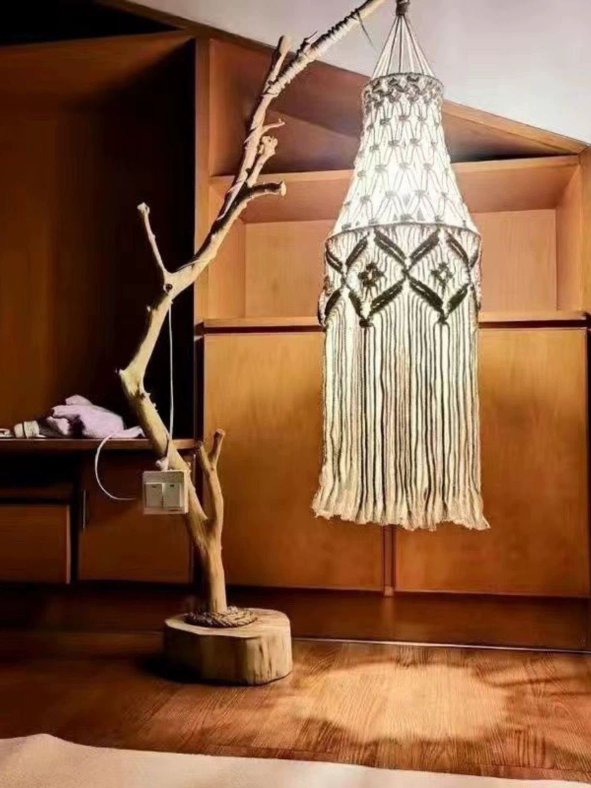 나무 횃대 앵무새 애완용 전용 새장용 트리 자연목 횟대 조립형 다람쥐 조류 90cm - 상세 이미지 4