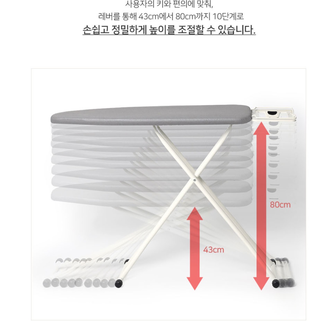 입식 전문가용다림판 업소용 스탠딩다리미판 스팀 스탠드다리미대 - 상세 이미지 3