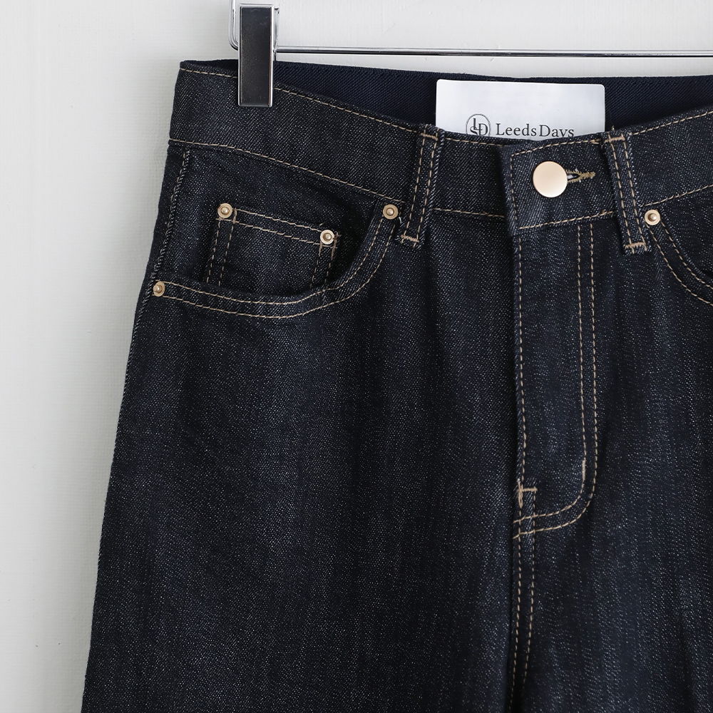 파운디 프리미엄 논페이드 스판 히든밴딩 와이드 데님 팬츠 - 상세 이미지 4