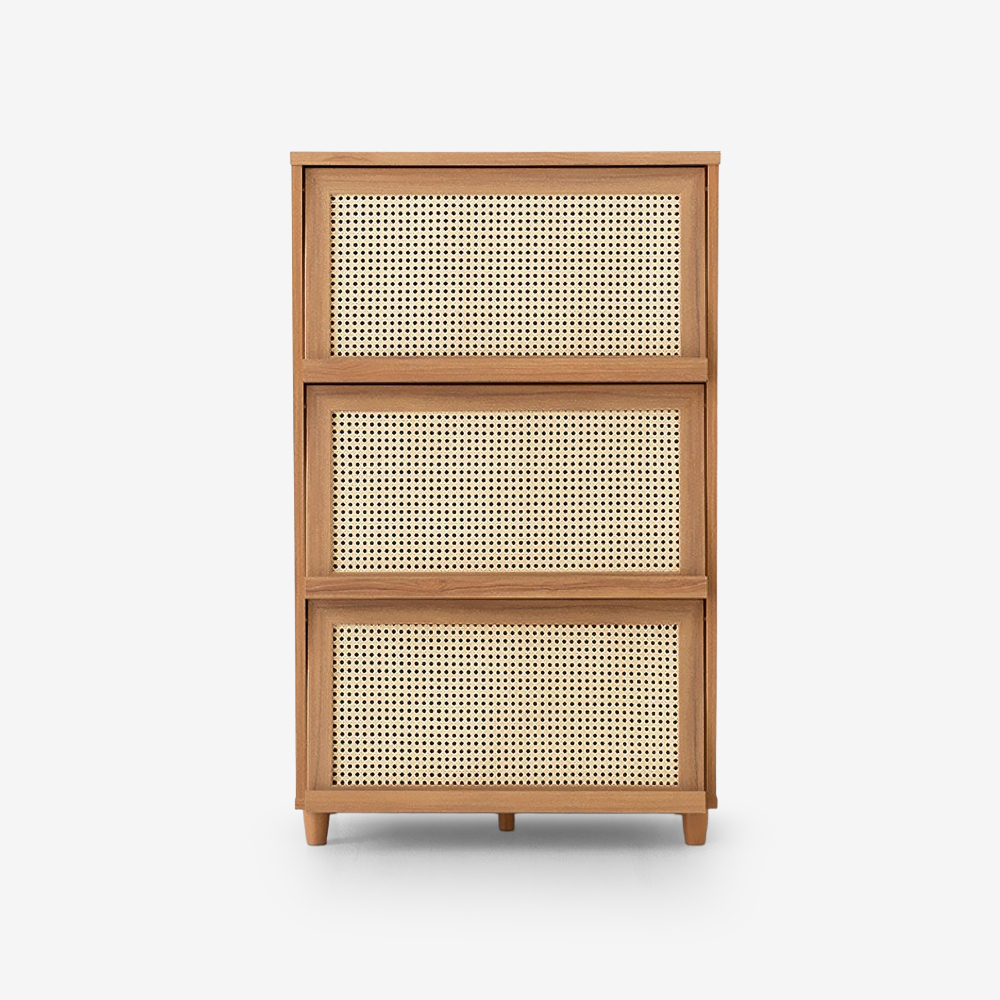 벤탄 3문 수납장 NFM13381RT 805x433x1325mm, 3단, 캄포어베니어 7727.5841 - 상품 이미지