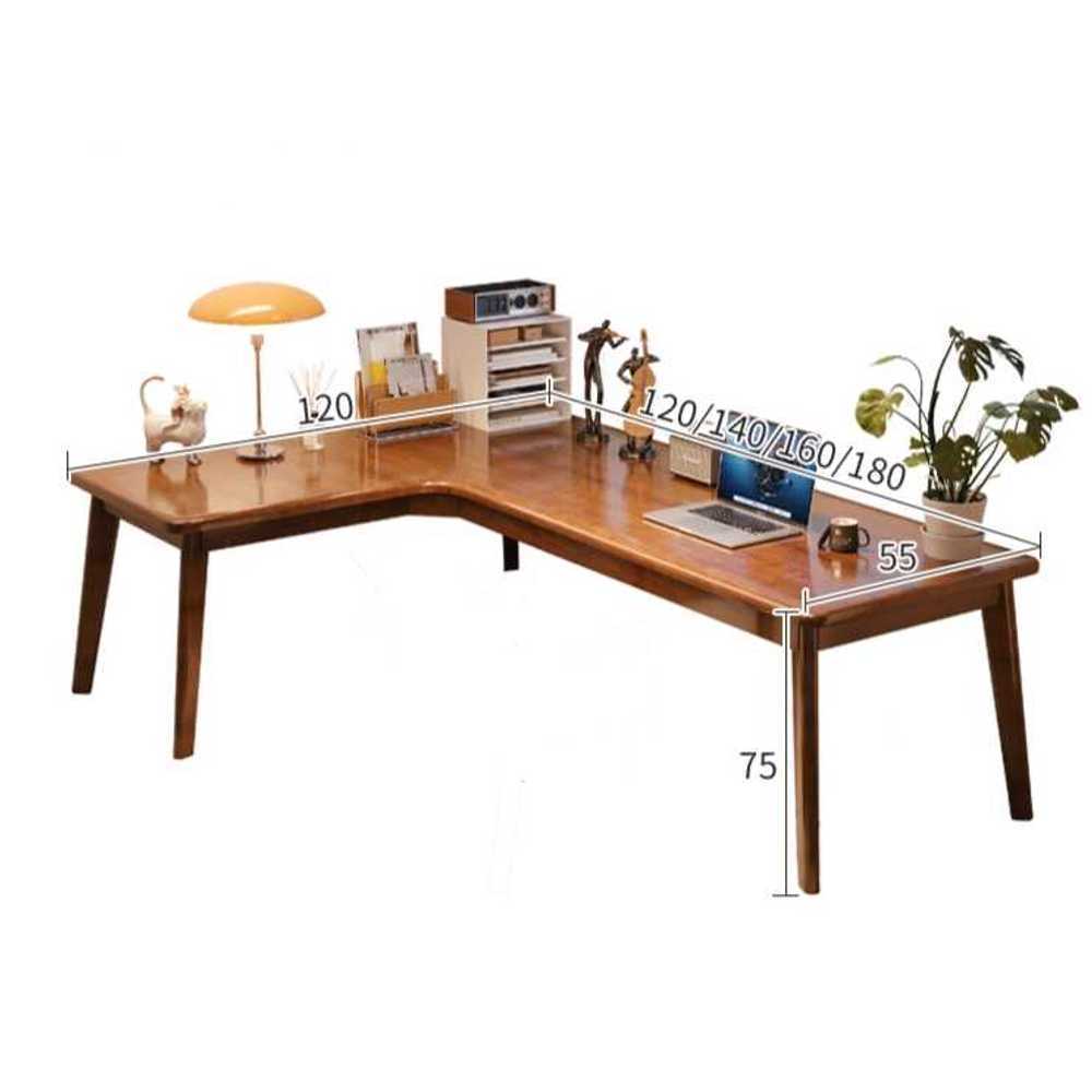 ㄱ자 테이블 코너형 사무실 공간 활용 컴퓨터 데스크 월넛 + 120x120cm - 상세 이미지 4