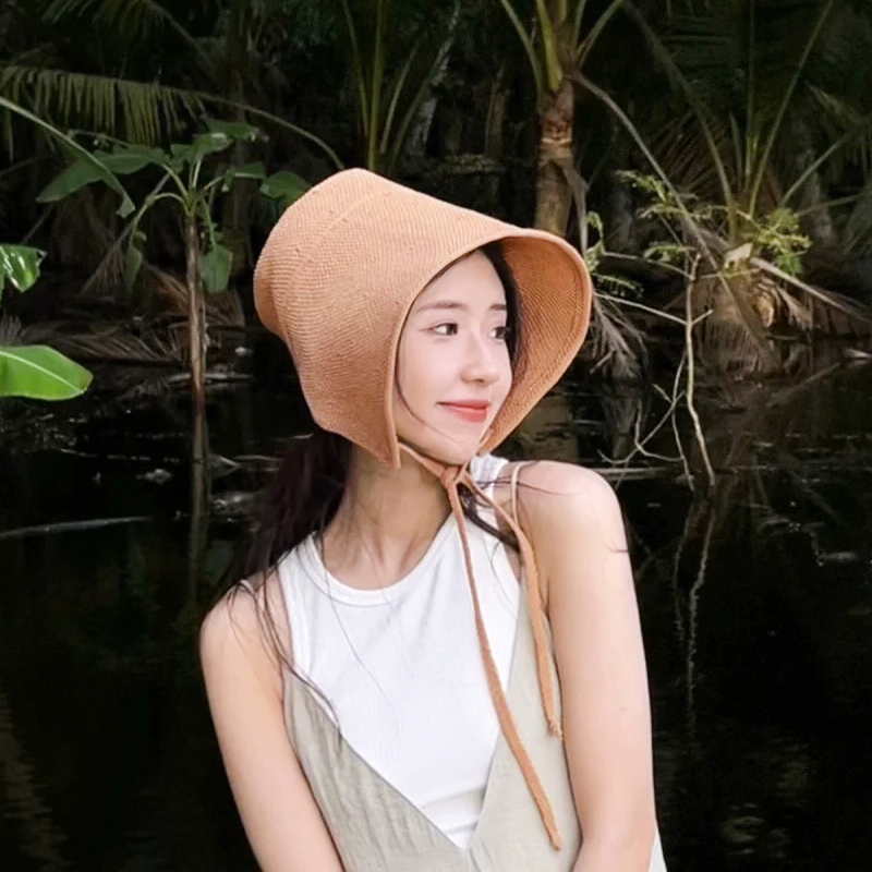 여름모자 라피아햇 라피아모자 메쉬버킷햇 - 상세 이미지 3