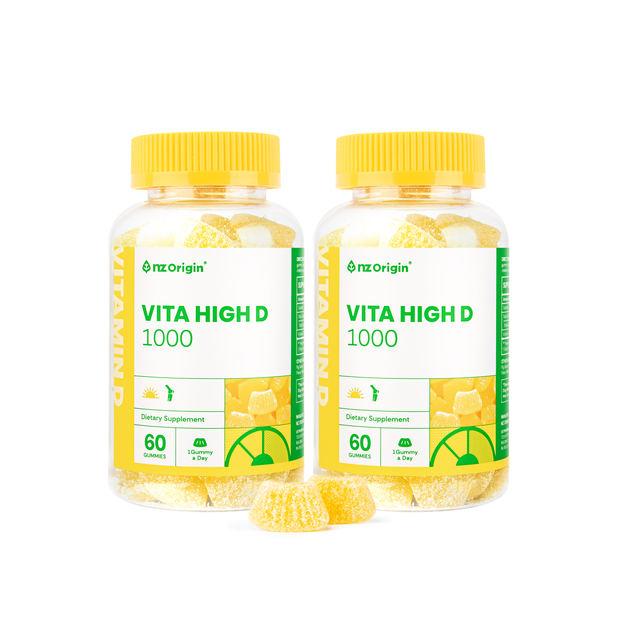 엔젯오리진 비타민D 젤리 비타 하이디 1000IU 2500mg 60구미 2통 - 상품 이미지