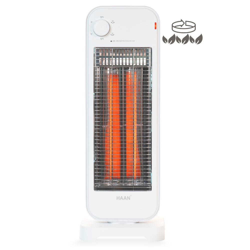 한경희 나노카본 전기히터 스탠드형 소형 거실용 원룸 난방기 수동조작 화이트