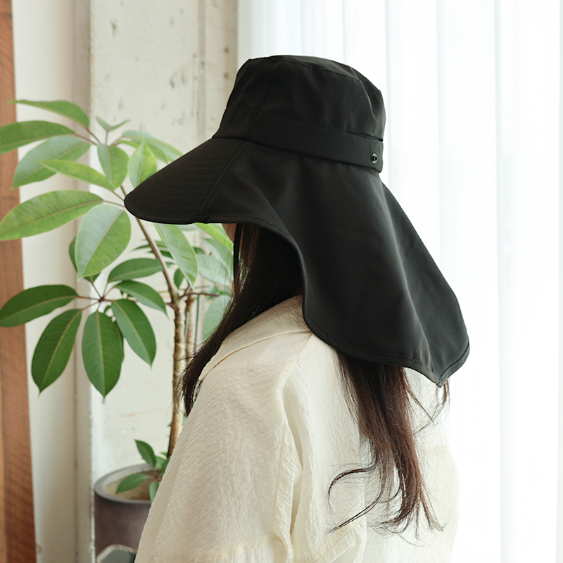 여름 햇빛 자외선 차단 여성 썬캡 물놀이 촌캉스 모자 와이드 비치 롤업 플랩캡 - 상세 이미지 3