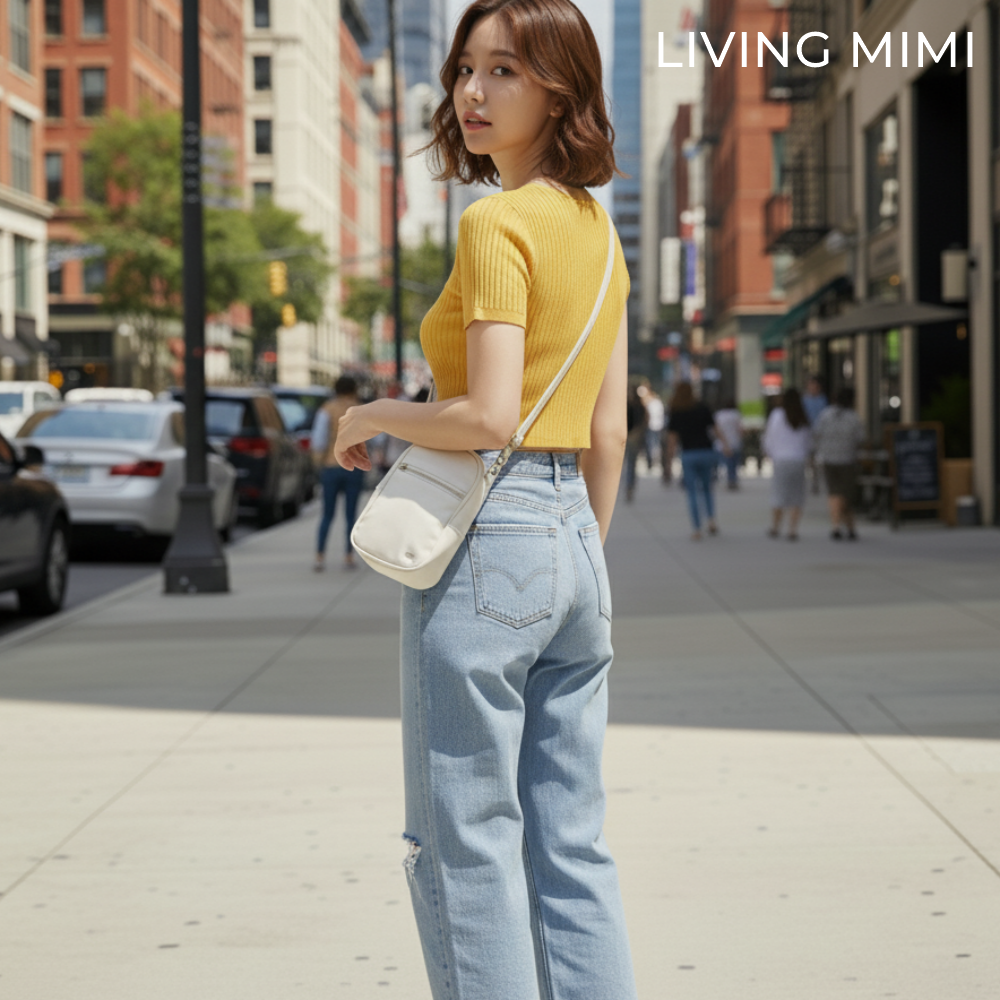 리빙미미 여행용 크로스백 유럽여행가방 슬링백 가벼운 여성 미니백 해외 핸드폰 안티스키밍