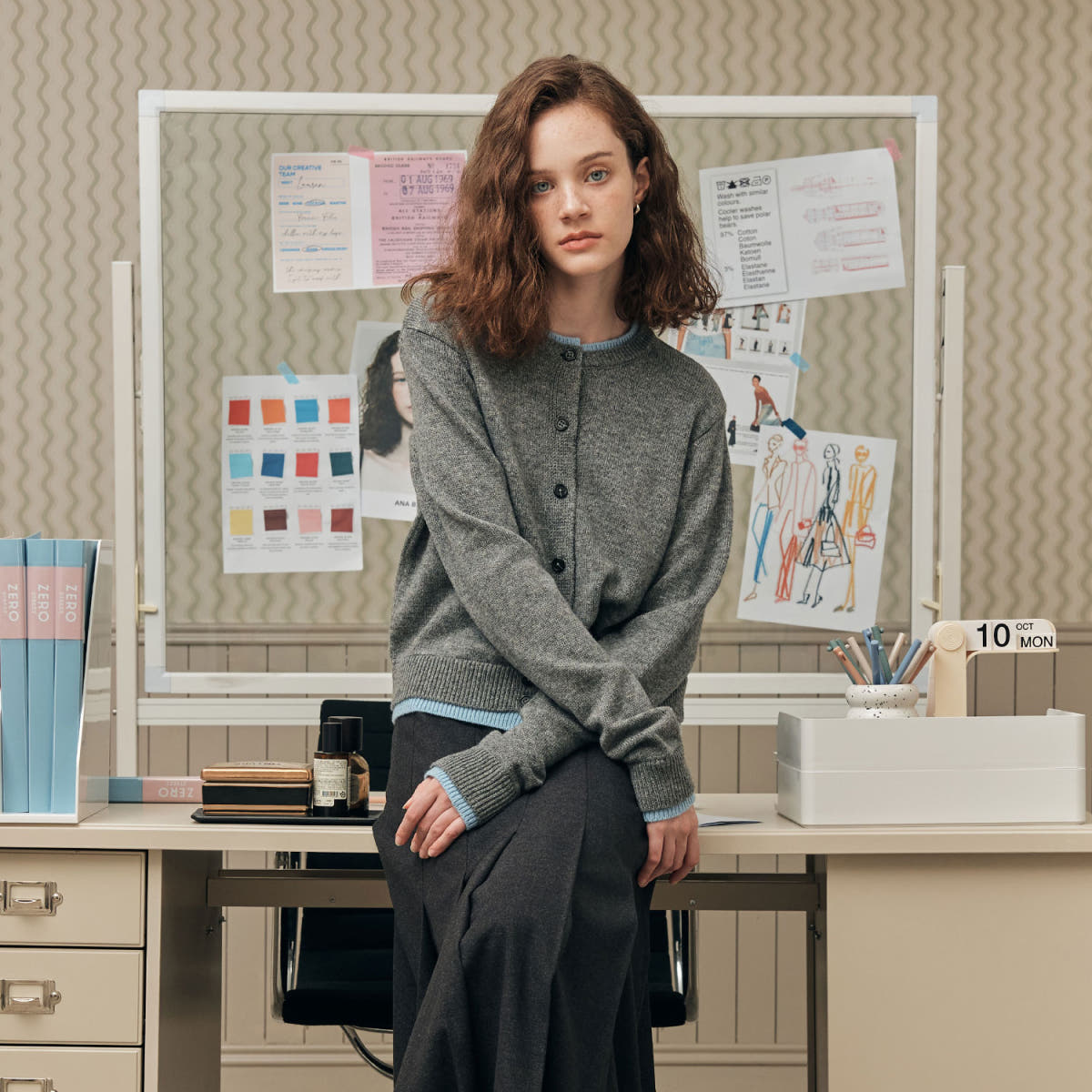 제로스트릿 [제로스트릿] 메리노 울 라인 가디건 MERINO WOOL LINE CARDIGAN 2컬러